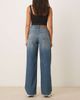 JJXX JJXX Tokyo wide leg jeans with seam detail in mid blue - 3
