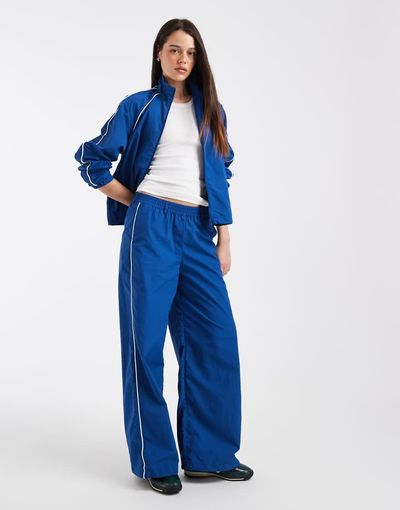 JJXX JJXX track pants with contrast piping in cobalt blue