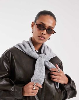 JJXX JJXX triangle scarf in light gray