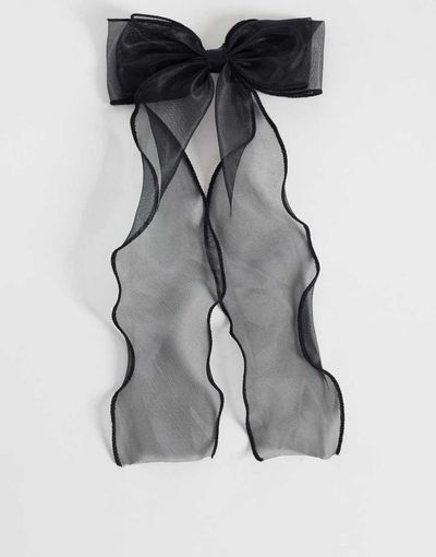 JJXX JJXX tulle bow hairclip in black