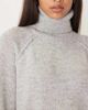 JJXX JJXX turtle neck sweater with cuffs in heather gray - 3