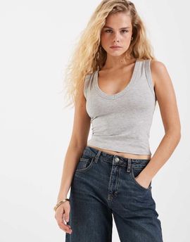 JJXX JJXX v-neck tank top in light gray