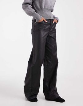 JJXX JJXX wide fit high waisted trouser in black