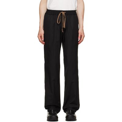 JKEEFER JKEEFER Black Alec Drawcord Trousers