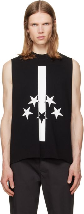 JKEEFER JKEEFER Black Flag Cut Sleeve Tank Top