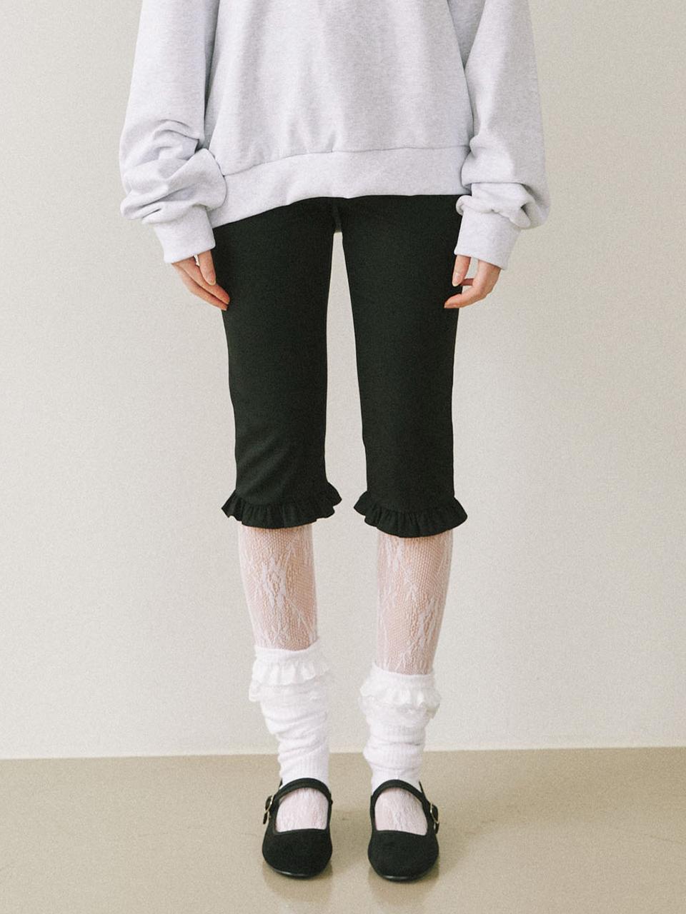 JKICHI Stretch Frill Tailored Trousers [Gray/Black]