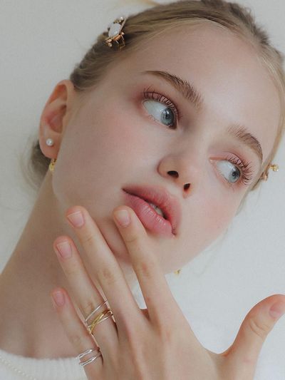 J.Lauren Bamboo Double Line Silver Open Ring