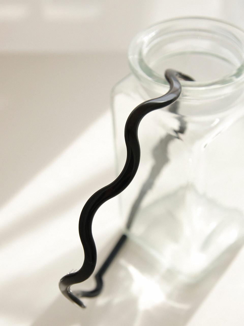 J.Lauren Black Wave Celluloid Hair Band H01165