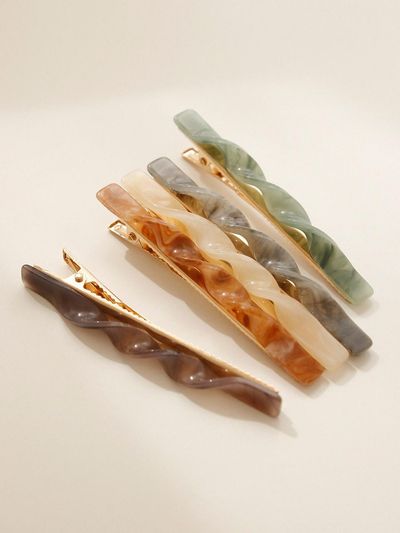 J.Lauren Celluloid Point Twisted Hair Claw Clip