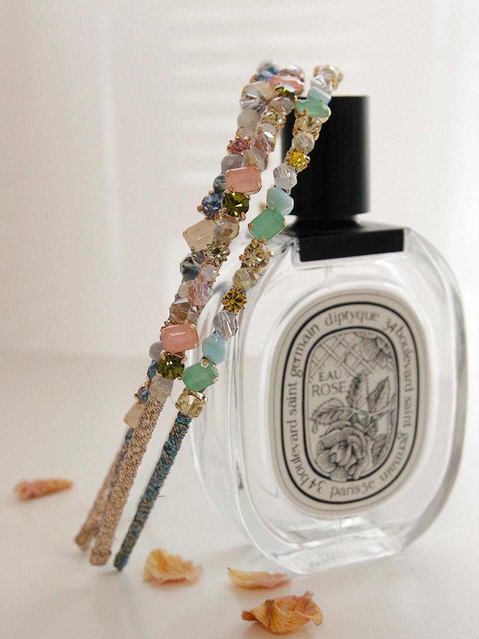 J.Lauren Crystal Color Cubic Hair Band H01207