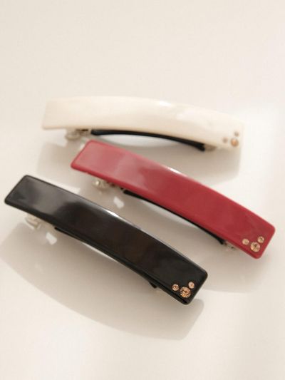 J.Lauren Cubic Rectangular Celluloid Half-Head Hair Pin (H01311)