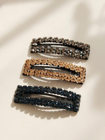 J.Lauren Cubic Rectangular Point Line Hair Clip H01141