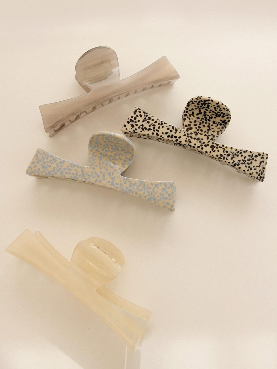 J.Lauren Edge Rectangular One-Headed Celluloid Hair Claw Clip (H01299)