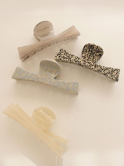 J.Lauren Edge Rectangular One-Headed Celluloid Hair Claw Clip (H01299)