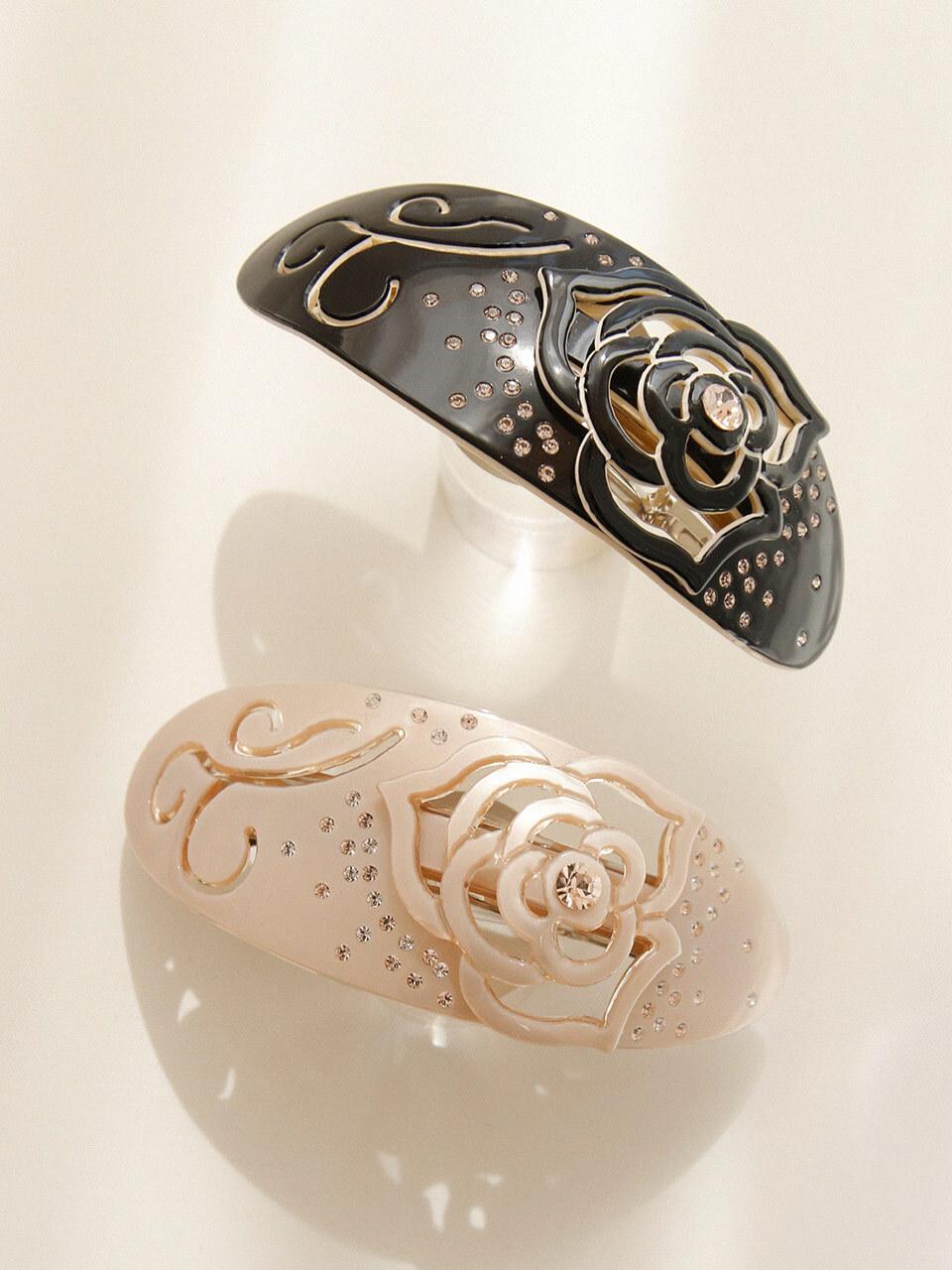 J.Lauren French Celluloid Cubic Automatic Hair Pin (BH0908)