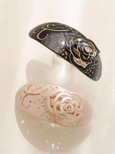 J.Lauren French Celluloid Cubic Automatic Hair Pin (BH0908)