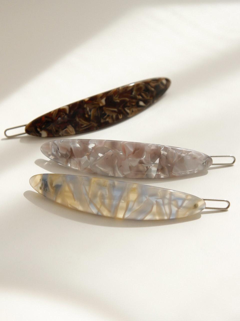 J.Lauren French Cellulose Oval Hair Pin H01166