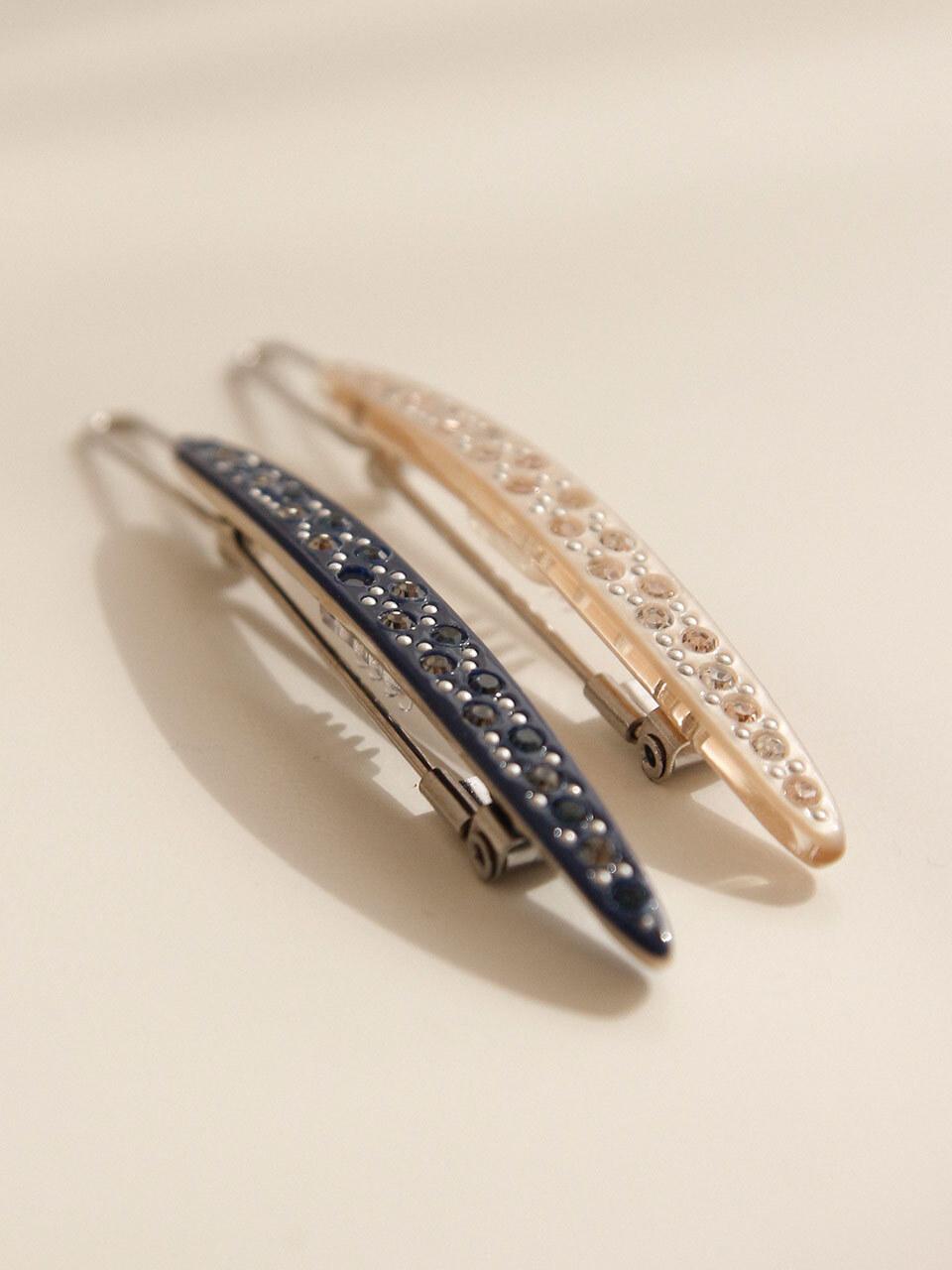 J.Lauren French Slim Oval Cubic Point Hair Pin H01163