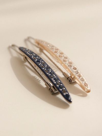 J.Lauren French Slim Oval Cubic Point Hair Pin H01163
