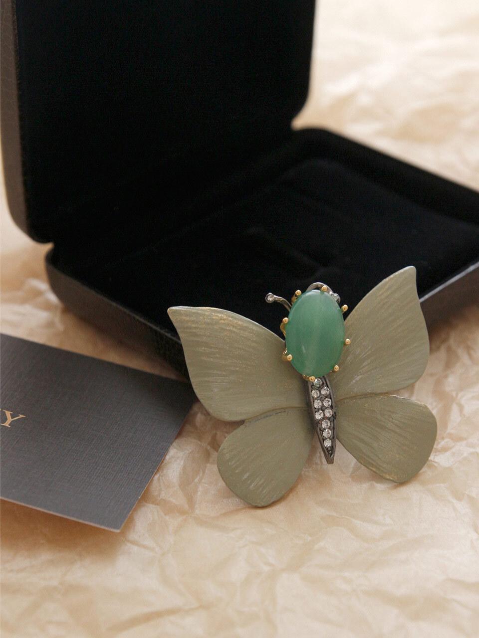 J.Lauren Jade Cubic Brooch Bb0423