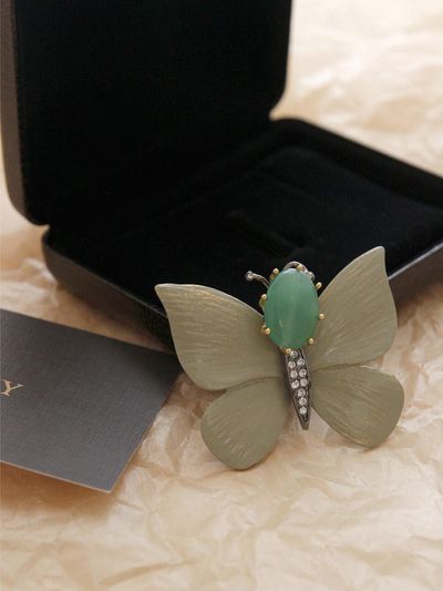 J.Lauren Jade Cubic Brooch Bb0423
