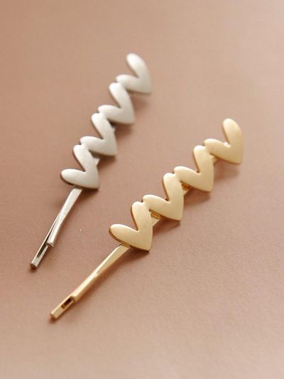 J.Lauren Metal Heart Bobby Hair Pin H01192