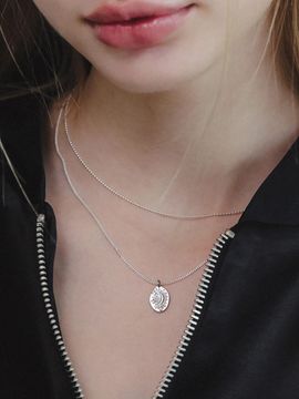 J.Lauren Moonsun Pendant Silver Necklace