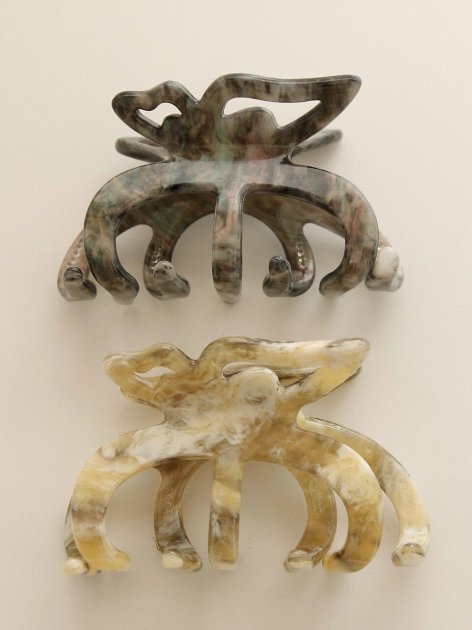 J.Lauren One-Headed Marble Butterfly Hair Claw Clip (H01298)