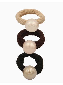 J.Lauren Pearl Point Knit Hair Tie (H01348)