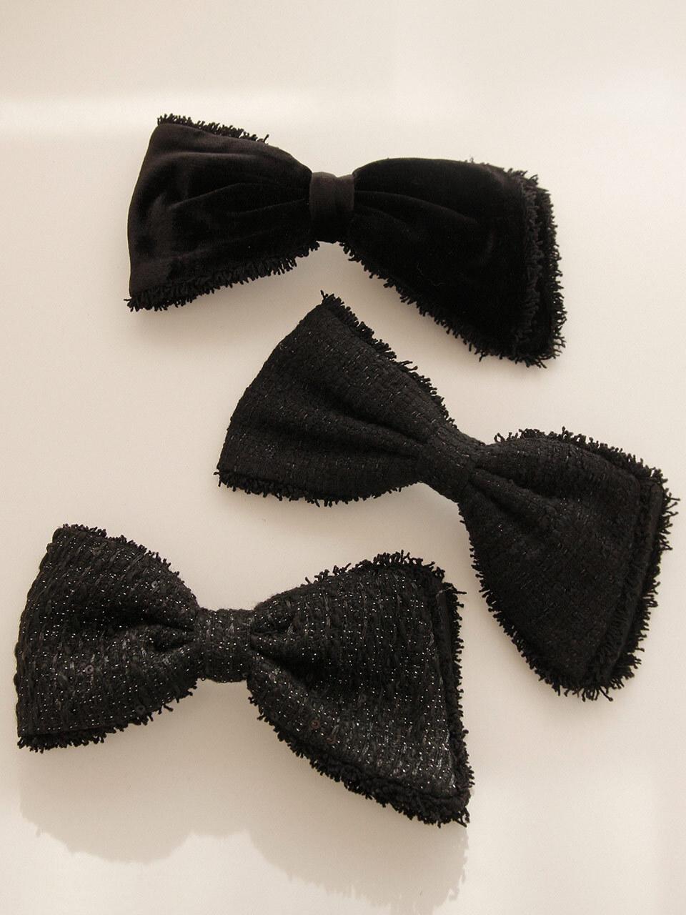 J.Lauren Ribbon Big Tweed Auto Hair Pin (H01303)