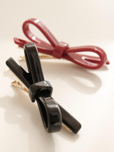 J.Lauren Ribbon Side Celluloid Hair Pin (H01310)