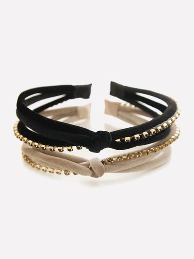 J.Lauren Ribbon Twisted Knot Cubic Headband (H01326)
