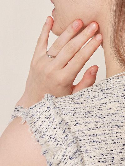 J.Lauren Slim Pearl Sterling Silver Ring (R0693)
