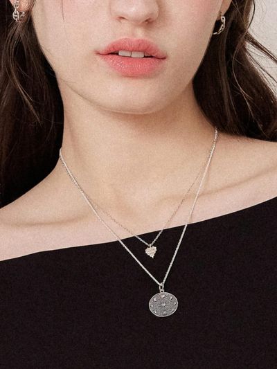 J.Lauren Sterling Silver Heart Evil Eye Pendant Necklace (N01139)