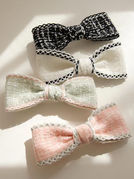 J.Lauren Tweed Stitch Ribbon Auto Hair Pin