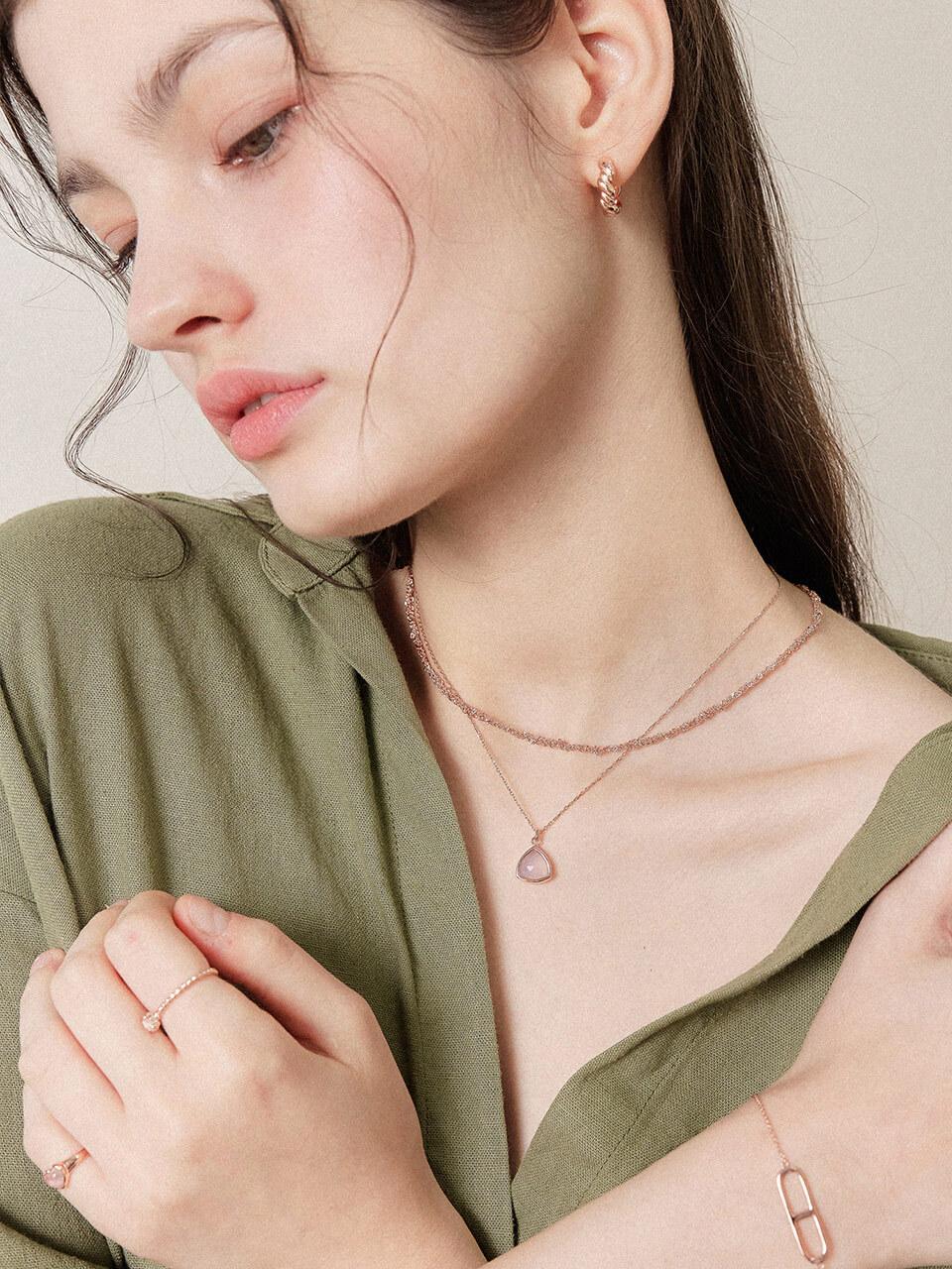 J.Lauren Twisted Bold Dual-tone Sterling Silver Necklace (N01195)