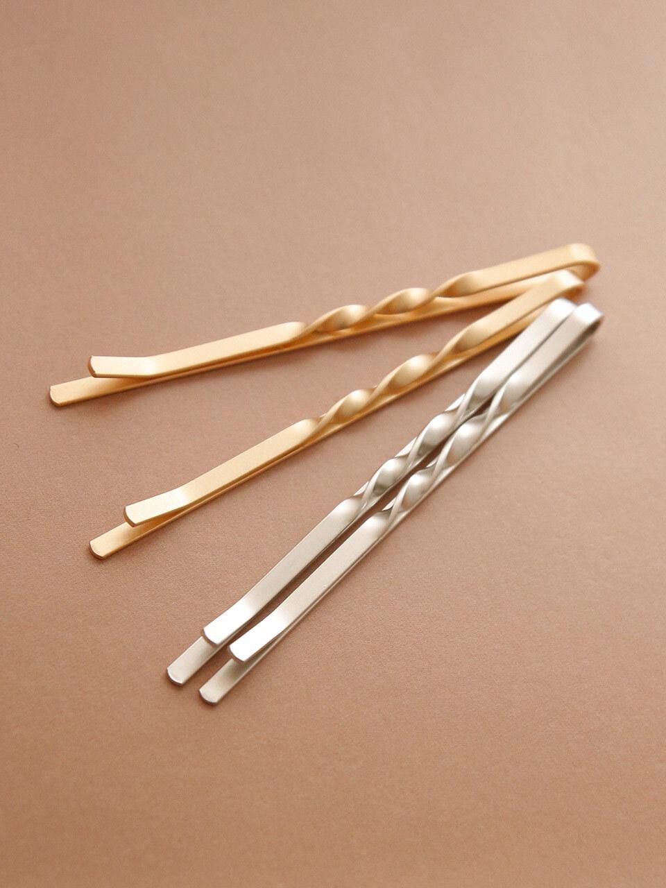 J.Lauren Twisty Metal Bobby Hair Pin Set H01190