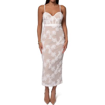 JLUXLABEL JLUXLABEL Angelic Crochet Lace Midi Cocktail Dress