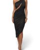 JLUXLABEL JLUXLABEL Aura Shimmer One Shoulder Ruched Midi Dress - 1