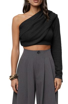 JLUXLABEL JLUXLABEL Capsule One-Shoulder Crop Sweater