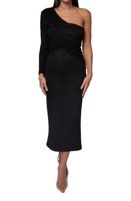 JLUXLABEL JLUXLABEL Dayanna Single Long Sleeve Faux Suede Midi Dress