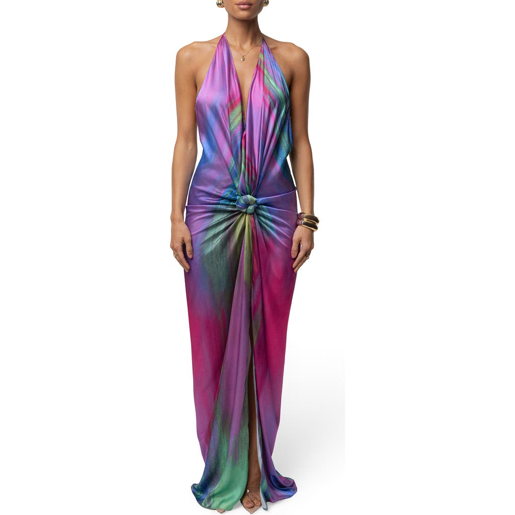 JLUXLABEL JLUXLABEL Daydream Abstract Print Open Back Maxi Dress