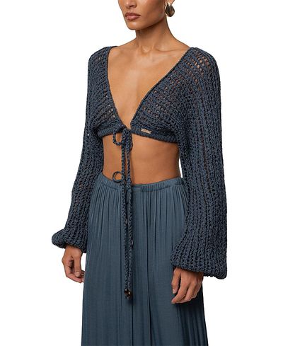 Jluxlabel Jluxlabel Deep Waters Crochet Top