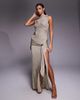 JLUXLABEL JLUXLABEL Hazel metallic knit wrap skirt in gold - part of a set - 1