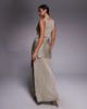 JLUXLABEL JLUXLABEL Hazel metallic knit wrap skirt in gold - part of a set - 2
