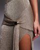 JLUXLABEL JLUXLABEL Hazel metallic knit wrap skirt in gold - part of a set - 3