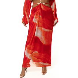 JLUXLABEL JLUXLABEL Hera Drape Maxi Skirt