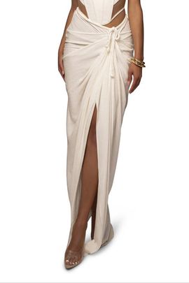 JLUXLABEL JLUXLABEL Noelia Linen Slit Skirt