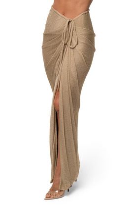 JLUXLABEL JLUXLABEL Noelia Metallic Maxi Sweater Skirt