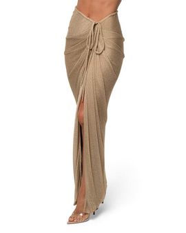 JLUXLABEL JLUXLABEL Noelia Metallic Slit Skirt